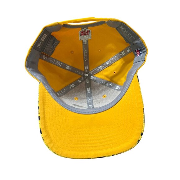 Los Angeles Rams 9Fifty Snapback Cap Yellow W/ Graphic Brim & NFL Logo Adjustabl - Picture 6 of 8